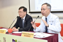 Professor Paul CHAN (Right) foresees a 10-time increase in uptake rate after a systematic school-based HPV vaccination programme is implemented in Hong Kong.