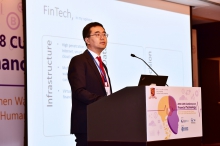 陳南教授分享中大金融科技師生的研究成果。