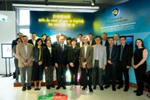 A group photo of the guests after the ceremony.