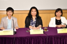 (From right) Professor Ho Sui-Chu Esther, Director, Hong Kong Centre for International Student Assessment, Professor Lee Lai Chun-hing Annisa and Professor Fung Ying-him Anthony, Centre for Youth Studies, Hong Kong Institute of Asia-Pacific Studies, CUHK.