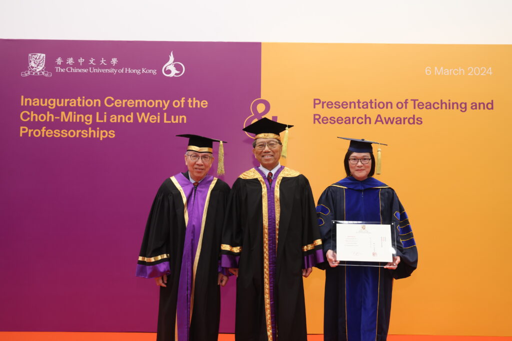 Professor Rocky Tuan (middle), Professor Chan Wai-yee (1st left), Pro-Vice-Chancellor of CUHK, and Professor Poon Wai-yin, Wei Lun Professor of Statistics.