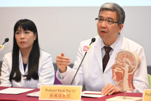 Professor Lo Kwok-wai says the mRNA drug they developed targets EBV-positive cancer cells. Fewer side effects are expected compared with chemotherapy which kills not only cancer cells.