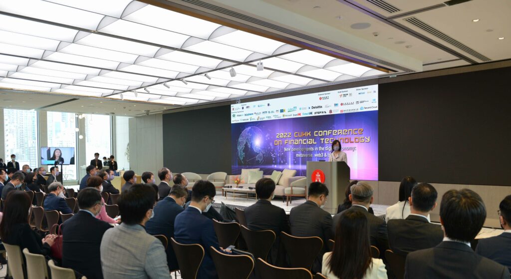 Ms Rebecca Pun, Commissioner for Innovation and Technology addresses at the conference.