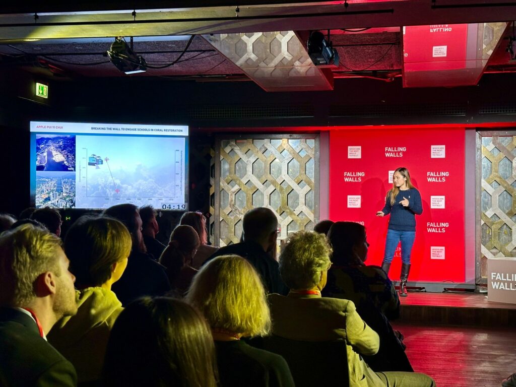 Professor Apple Chui, Research Assistant Professor in the School of Life Sciences at The Chinese University of Hong Kong (CUHK), has been named the laureate of the prestigious Falling Walls Science Breakthrough Award in the Science Engagement category for her innovative School Coral Nursery Education Programme. She presents her project at the Falling Walls Science Summit in Berlin on 7 November 2024.