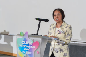 香港環境及生態局副局長黃淑嫻女士在中大創新日2024致辭。