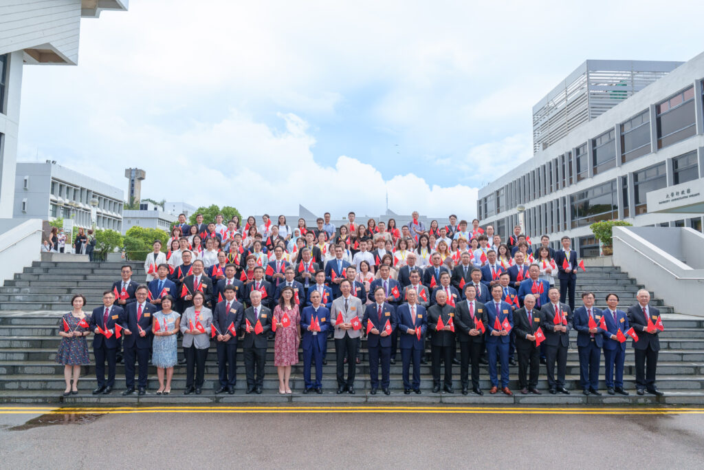 Guests at the flag-raising ceremony