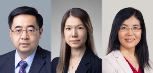 (From left) Professor Miao Qian, Professor Li Quan, and Professor Yu Jun