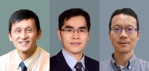 (From left) Professor Jiang Liwen, Professor Li Zheng, and Professor Wang Dajun