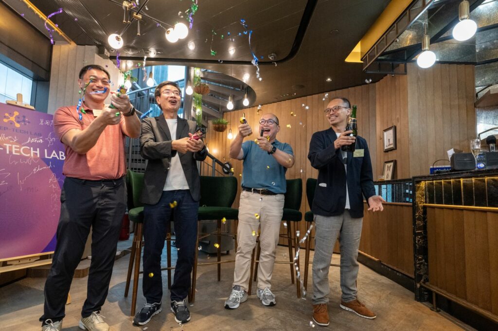 Professor Kevin Au (first right) announces the establishment of DTL non-profit organisation to promote deep-tech commercialisation.