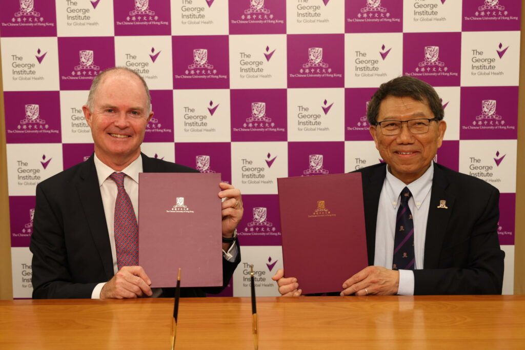 Professor Rocky S. Tuan, Vice-Chancellor and President of CUHK (right) and Mr Tim Regan, Chief Operating Officer of TGI.