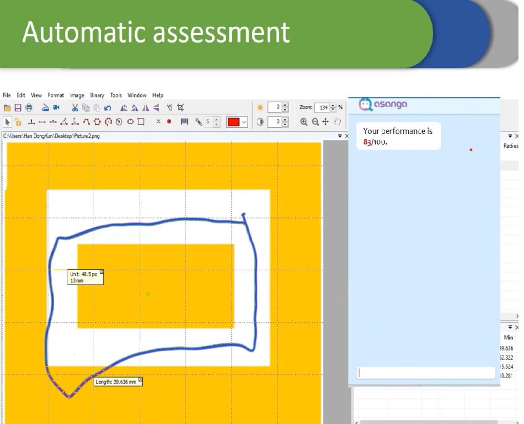 Automatic assessment of students’ performance in the lab.